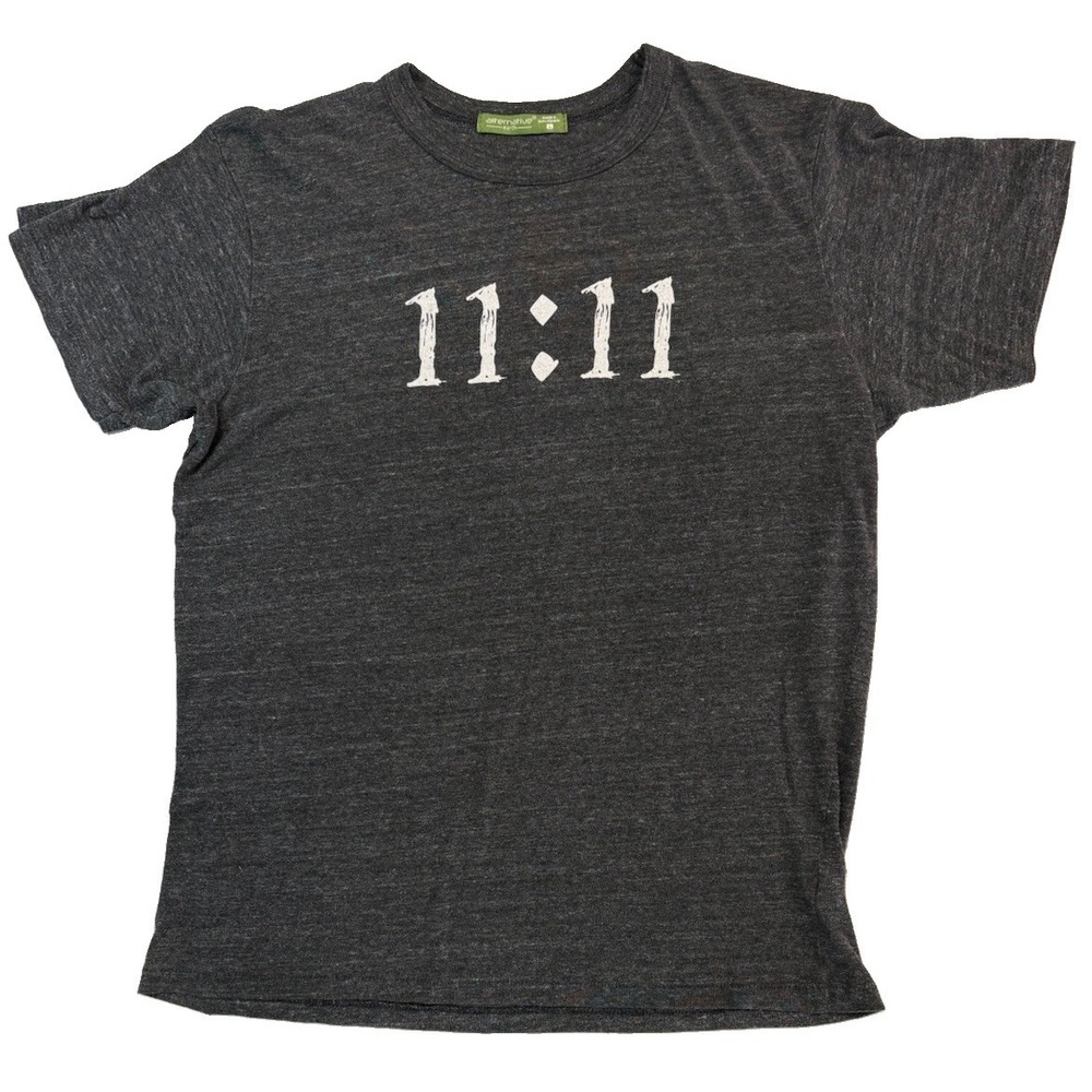 Fits Like S/M Vintage Alternative Earth 11:11 Angel Numbers Tee Grey Unisex L